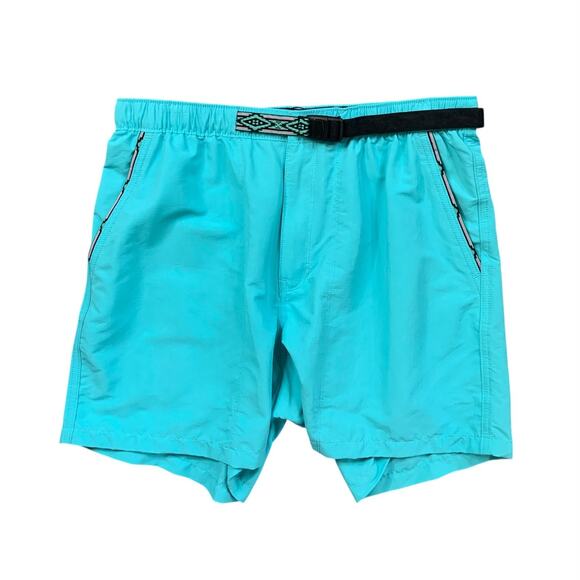 Chubbies Shorts Mens L Large Pool Blue The Pebbles Belted Swim Trunks 5.5 Inch - Picture 1 of 11